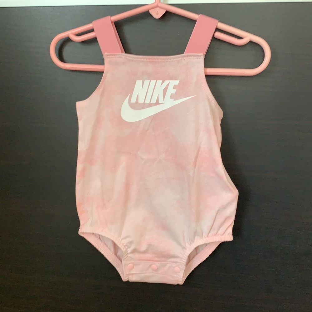 Nike Infant Girls Pink and White Tie-Dye Romper